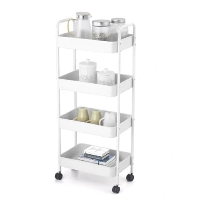 Image of URBNLIVING Shelf Plastic Slim Storage Trolley Cart Castor Wheels Kitchen Organiser