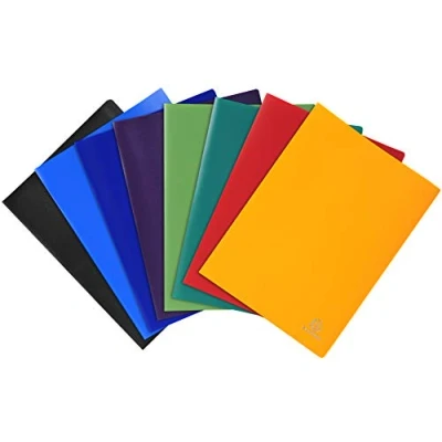 Image of Exacompta Ref. 8580E 1 OPAK document cover 80 anti reflective grained pockets 160 views for A4 format dimensions 24 x 32 cm soft polypro 8 random colors