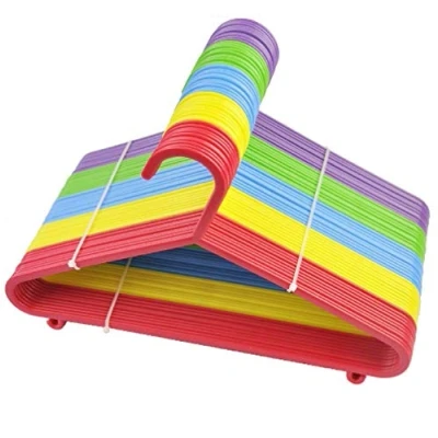 Image of 50 or 100 Kids Hangers Clothes Coat Multi Coloured Children Plastic Child Baby (50 Hangers) REAL ACCESSORIES