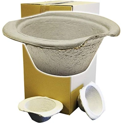 Image of 200 Pack (Full Case) Size 1000ml Caretex General Purpose Pulp Vomit Sick Bowl Highly Disposable Ideal for Care Homes, Nursing Hospital, Homecare Y