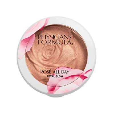 Image of Physicians Formula Rosé All Day Petal Glow Highlighter For a Glowing Finish and Long Lasting Effect Skin Tones with Kakadu Plum, Rose Water, Goji, &amp; Tightening Agents Pink