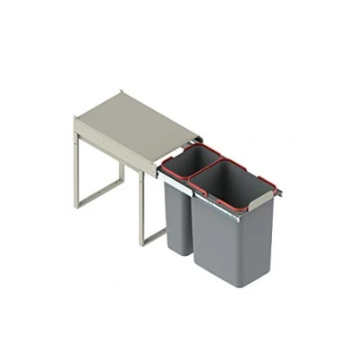 Image of REJS RECYCLE BIN PULL OUT KITCHEN WASTE W:300mm 1x20L+1x10L(JC603)