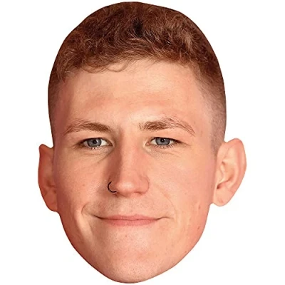 Image of Nathan Evans (Smile) Celebrity Mask, Flat Card Face, Fancy Dress Mask