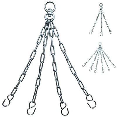 Image of AQF 4 Strand Hanging Steel Chain &amp; Swivel Boxing Punch Bag Heavy Duty MMA