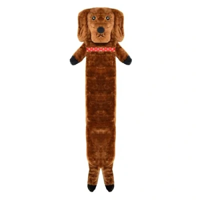 Image of Olivia Rocco Extra Long Hot Water Bottle with Super Soft Unicorn Pug Cover 72 cm Thermotherapy 2L Pure Natural Rubber Winter Gift (Sausage Dog)