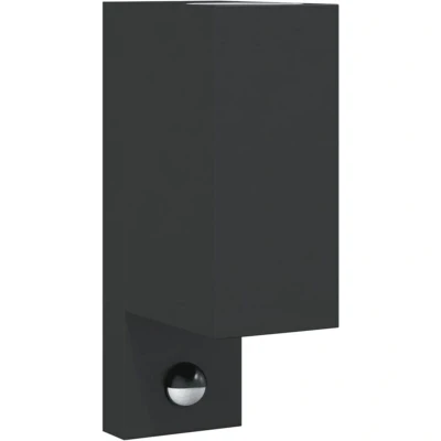 Image of vidaXL Outdoor Wall Light with Sensor Black Die cast Aluminium