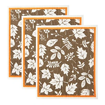 Image of DII Reusable, Machine Washable &amp; Dishwasher Safe, Biodegradable, Wood, It&#039;s Fall Y&#039;all, 7.75 x 6.75
