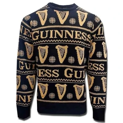 Image of Guinness Black and Gold Harp Knit Christmas Jumper, Size XS