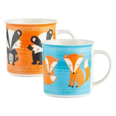 Image of Price &amp; Kensington Woodland Animals Assorted Fine China Mugs