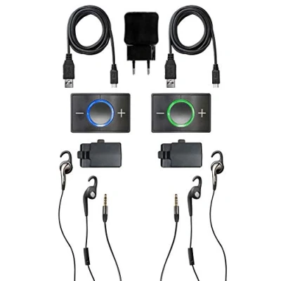 Image of Ceecoach Bluetooth communication and intercom for equestrian sports, winter industry, black, duo kit