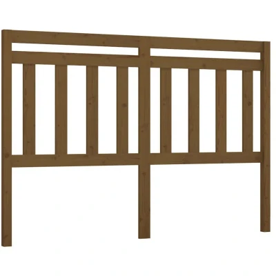 Image of vidaXL Bed Headboard Honey Brown 126x4x100 cm Solid Wood Pine