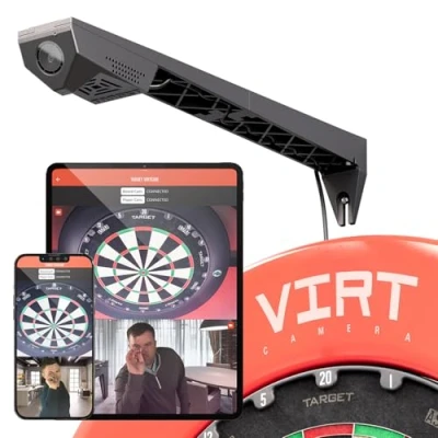 Image of Target Darts Virt Dartboard Camera System Cam for Dart Board, Cameras Live Darts, Interactive with DartCounter App, Corona Light Compatibility