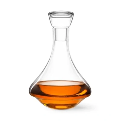 Image of Final Touch Revolve Spinning &amp; Rotating Spirits Decanter Swirling Motion, Anti Tip Design, Lead Free Crystal, Ideal for Gin, Rum, Whiskey More, 750 ml (25 oz) (LFG6100)