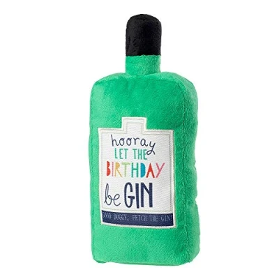 Image of House of Paws Plush Birthday Gin Bottle Dog Toy