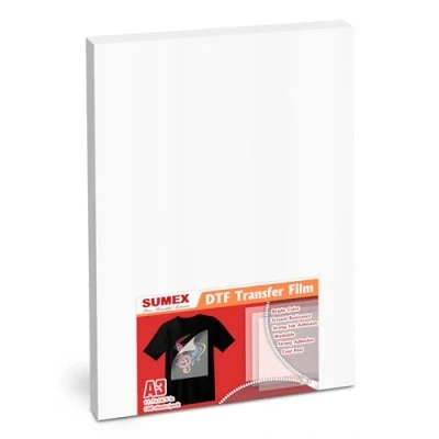 Image of Sumex DTF Transfer Film 100 Sheets A3 Double Sided Clear Pretreat PET Heat Paper Direct to T Shirts