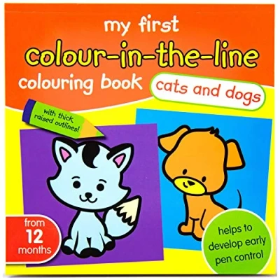 Image of My First Colouring Book Cats &amp; Dogs Baby Colour in The Line from 12 Months…
