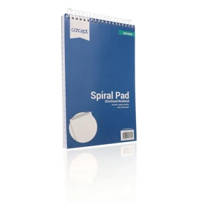 Image of LPC DIRECT (Pack of 2) Spiral Bound Shorthand Notebook 300 Pages (150 Sheets) White Ruled Paper