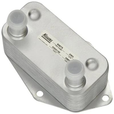 Image of 49870026 oil Cooler NISSENS 90675 Water cooled without filter housing, with gaskets/seals BMW: 3 Saloon, 5 Touring