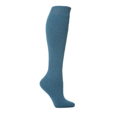 Image of David James Ladies Long Wool Riding Wellington Boot Gardening Sock Teal Blue 4 8 UK (37 41 EUR)