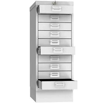 Image of Phoenix Safe Company MD0604G 10 drawer Multi Cabinet MD Series Key Lock Grey Powder Coated Finish 43 Litres 17kg