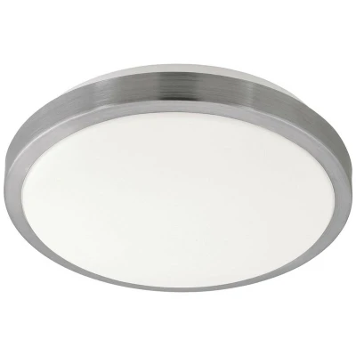 Image of Eglo Lighting Competa Led Round Flush Ceiling Light Satin Nickel White EG96033