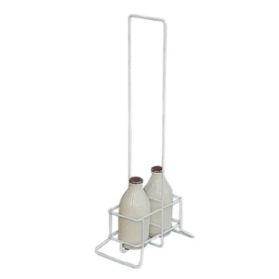 Image of HOMECRAFT Long Handle Bottle Holder, Milk Wired Crate, Mobility and Support Aid for Elderly, Disabled Handicapped Users