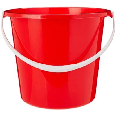 Image of Jantex Round Plastic Bucket 10 Litre, Red, Colour Coded Bucket, Cleaning, Red CD807
