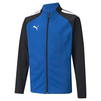 Image of puma Unisex Kids teamLIGA Training Jacket Jr, Electric Blue Lemonade Black, 152