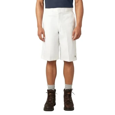 Image of Dickies Men&#039;s Shorts 13 Inches Multi Pocket Work white Size:33