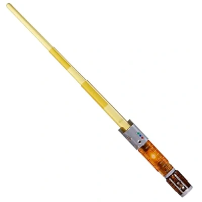 Image of STAR WARS Lightsaber Forge Kyber Core Jedi Knight Yord Fandar, Officially Licensed Yellow Customizable Electronic Lightsaber, Toys for 4 Year Old Boys and Girls &amp; Up