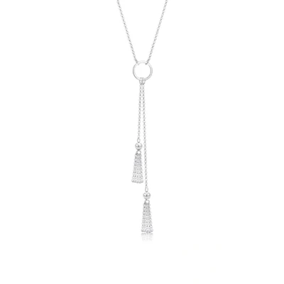 Image of Elli Necklace Ladies Y Chain Layer Geo Circle Ball in 925 Sterling Silver