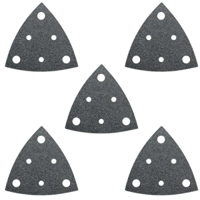 Image of Fein 220 Grit Triangular Perforated Sanding Sheet (Pack of 5)