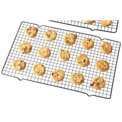 Image of Buckingham Stackable Cake Cooling Rack Durable Black Metal Wire Multipurpose Uses for Pasties Muffins Biscuits Bread Loaf Drying Cooler