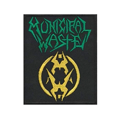 Image of Municipal Waste Crossover Band Patch Badge Embroidered Iron on Applique Souvenir Accessory