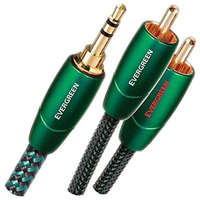Image of AudioQuest Evergreen Audio Cables (3.5 mm, 2 x RCA, Copper, 1 m, Black)