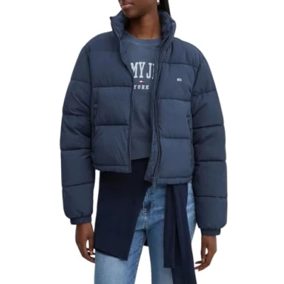 Image of Tommy Jeans Women&#039;s Tjw Crp Essential Puffer Dw0dw18828 Jacket, Blue (Dark Night Navy), XXS