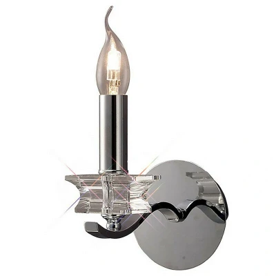 Image of Nydia Wall Lamp E14 Polished Chrome/Crystal