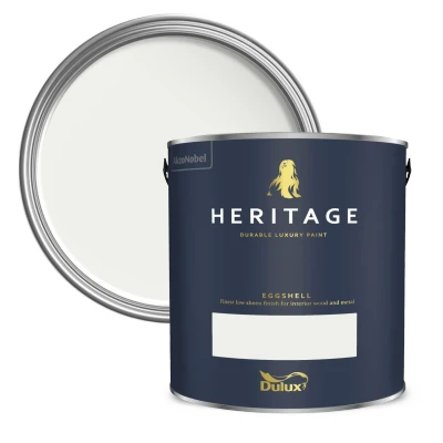 Image of Dulux Heritage Eggshell, China White 750ml Durable, Low Sheen Finish for Wood &amp; Metal, Interior Trim Paint