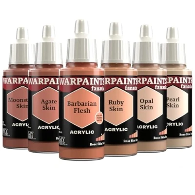 Image of The Army Painter, Warpaints Fanatic Flexible Triad: Rose Skin Tones, 6 x 18 ml acrylic paints Miniature quality hobby paint for Dungeons and Dragons (DnD) &amp; Warhammer Miniatures