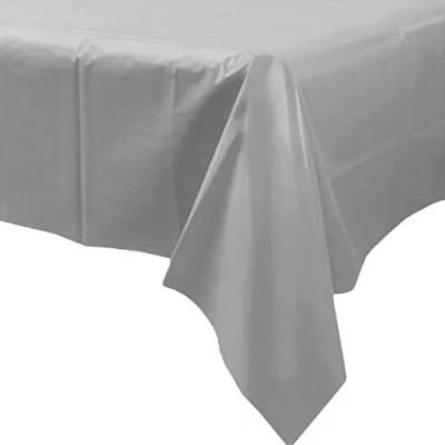 Image of Unique Party 9756586 Table Cover, (Silver)