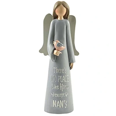 Image of Feather &amp; Grace Bird, Figurine for Nan, Statue Home or Room Decor, Guardian Angel Ornament Gifts Her Resins Multi, one Size