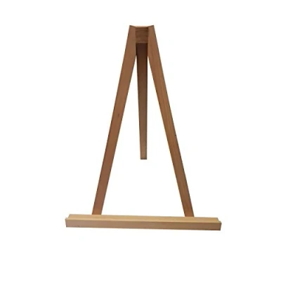 Image of Heavy Duty Wood Table top Easel 50 CM Greco Tripod A1 Display Easels Picture Holder Stand (Beech Wood)
