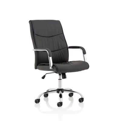 Image of Carter Black Luxury Faux Leather Chair EX000148
