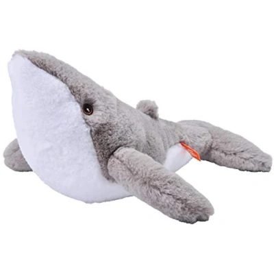 Image of Wild Republic EcoKins Humpback Whale Stuffed Animal 12 inch, Eco Friendly Gifts for Kids, Plush Toy, Handcrafted Using 16 Recycled Plastic Water Bottles