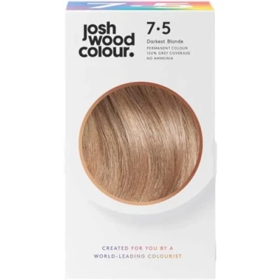 Image of Josh Wood Permanent Colour 7.5 (Darkest Blonde) Celebrity approved ammonia free Leaves hair super shiny and hydrated with 100% grey coverage Natural looking Vegan