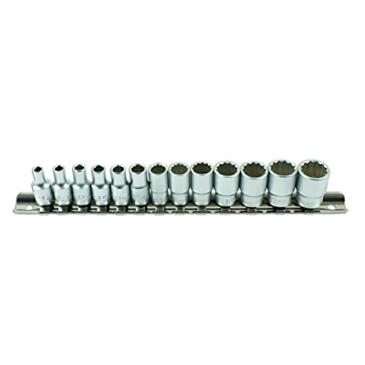 Image of Laser 7590 Bi Hex Standard Socket Set 1/4&quot;D 13pc