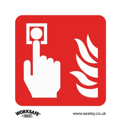 Image of Worksafe Safe Conditions Safety Sign Fire Alarm Symbol Self Adhesive Vinyl