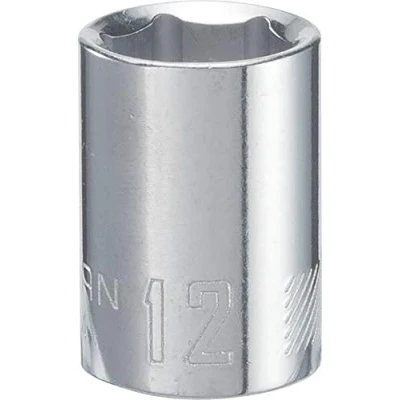 Image of CRAFTSMAN Shallow Socket, Metric, 3/8 Inch Drive, 12mm, 6 Point (CMMT43544)