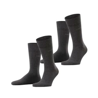 Image of ESPRIT Men&#039;s Basic Easy 2 Pack M SO Cotton Plain Pairs Socks, Grey (Anthracite Melange 3080), 8.5 11