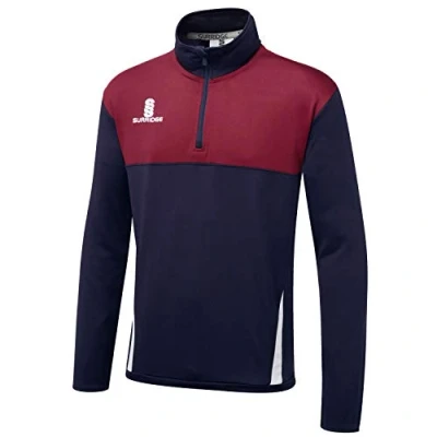 Image of Surridge Sports Kids Blade Performance Top Navy/Maroon/White, Small